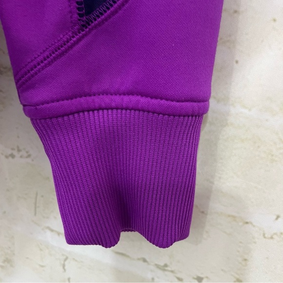 Reebok Purple Color Block Zipper Hooded Fleece Jacket - Picture 9 of 14